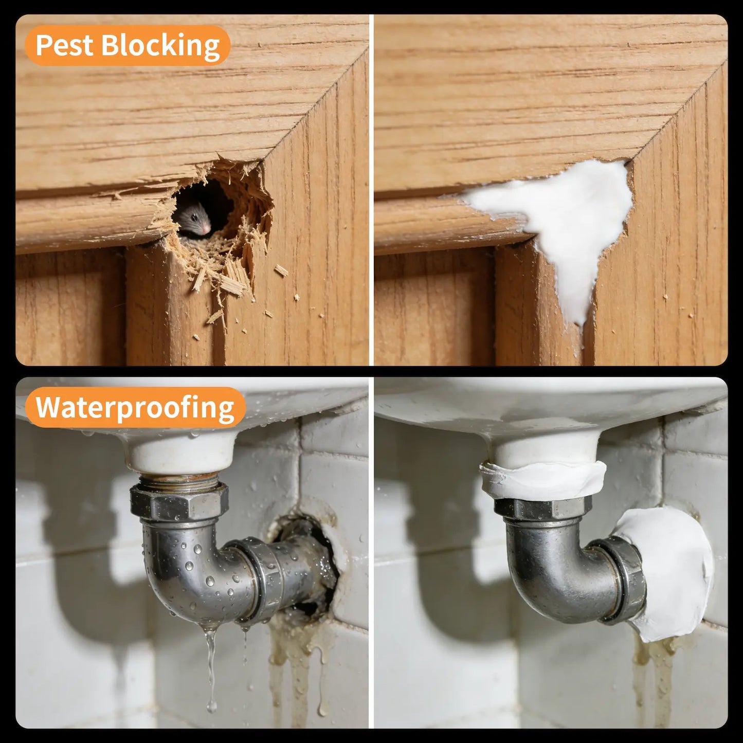 🔥10Pcs Professional Sealant Clay - Waterproof & Anti-Insect Wall Hole Filler Mud