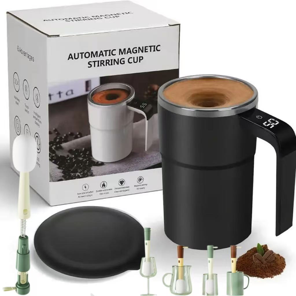 🏆Flash Sale⚡50K+ SOLD! 💥☕ Rechargeable Automatic Magnetic Stirring Coffee Mug Set