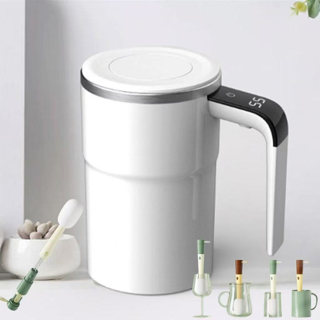 🏆Flash Sale⚡50K+ SOLD! 💥☕ Rechargeable Automatic Magnetic Stirring Coffee Mug Set