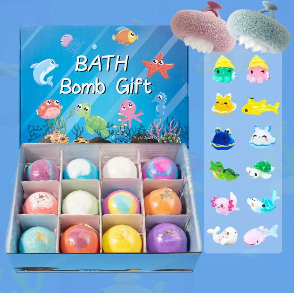🎉🧼 Fizzy Fun 50%OFF 🛁🌈 12-Piece Bath Bomb Gift Set for Kids – Colorful, Skin-Safe Fizzies with Surprise Toys Inside. Perfect for Party Favors or Daily Bath Treats!