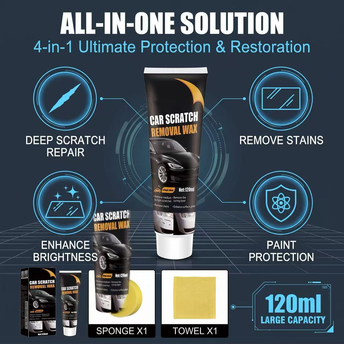 🔥Limited-time 50% off, buy one get one free🔥Car scratch repair cream 🔧