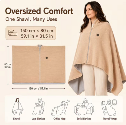 🔥Portable Heated Shawl – Wearable Electric Heating Shawl