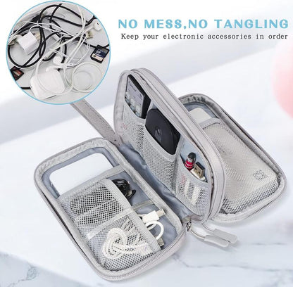 🔥Newest 2026 Model | 50% OFF Today | Travel Cable Organizer Bag – Dual-Layer Multifunctional Case