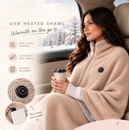 🔥Portable Heated Shawl – Wearable Electric Heating Shawl