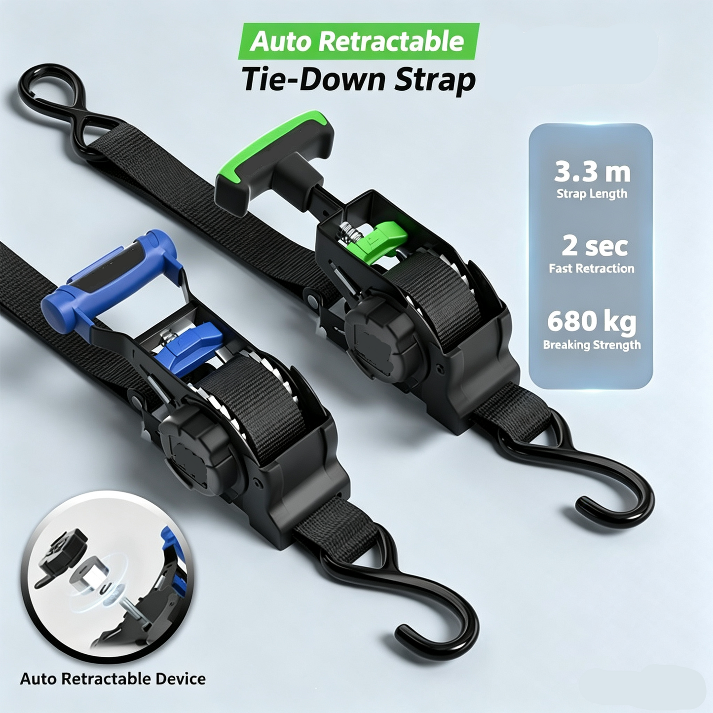 🎁Free shipping, 50% off💥Heavy-duty telescopic ratchet straps