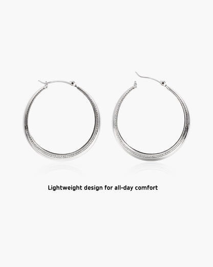 ✨Newest 2026 Model✨Orin Large Hoop Earrings in Silver