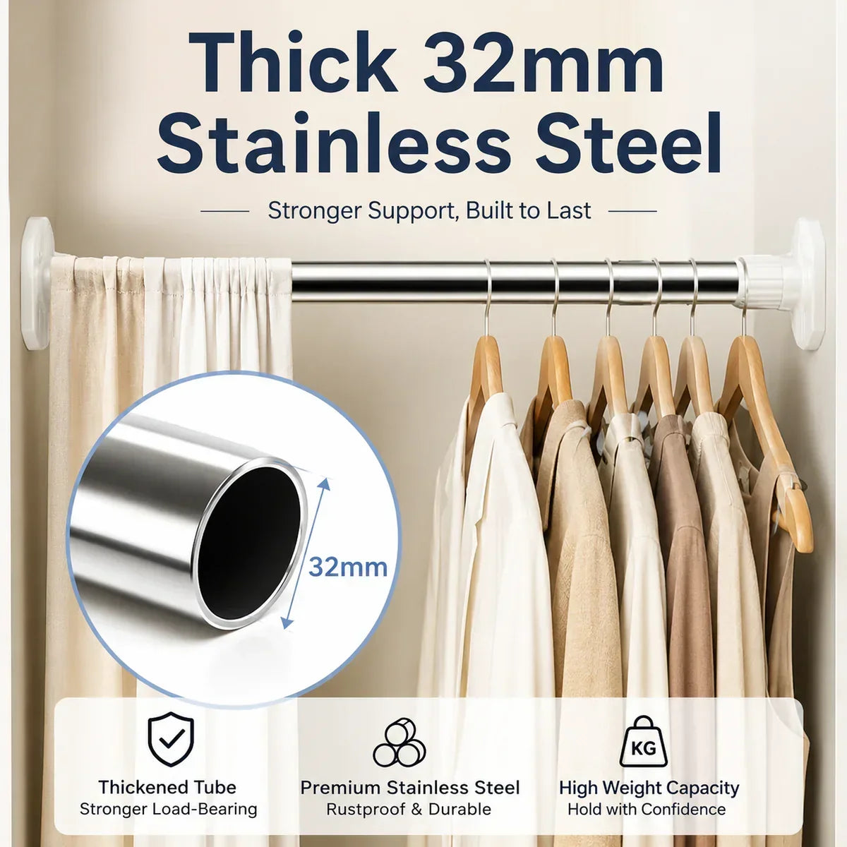 ✨Limited-time 50% off adjustable rod without drilling