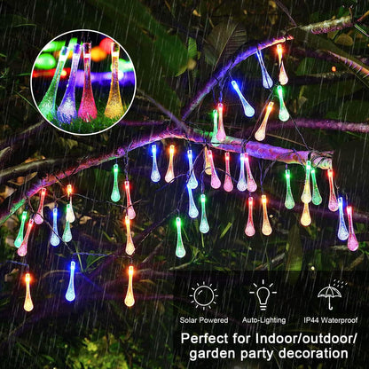 🔥No electricity bill all year round, 50% off✅ Outdoor solar-powered teardrop string lights