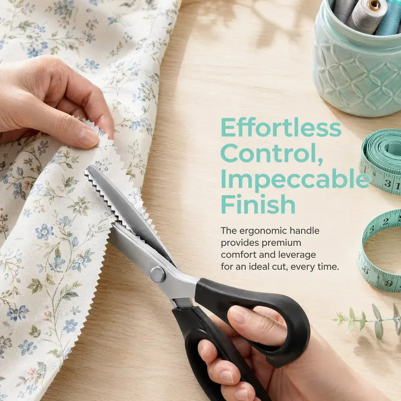 ✂️ Serrated Stainless Steel Scissors ✨The Ideal Choice for DIY Crafts