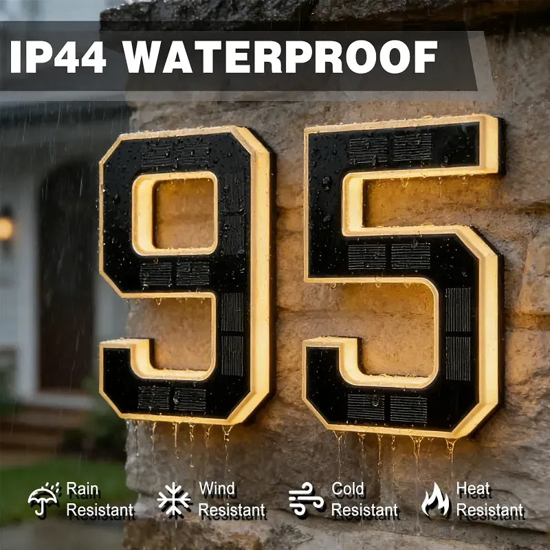 🔥Solar Lighted House Numbers | Wire-Free & Waterproof
