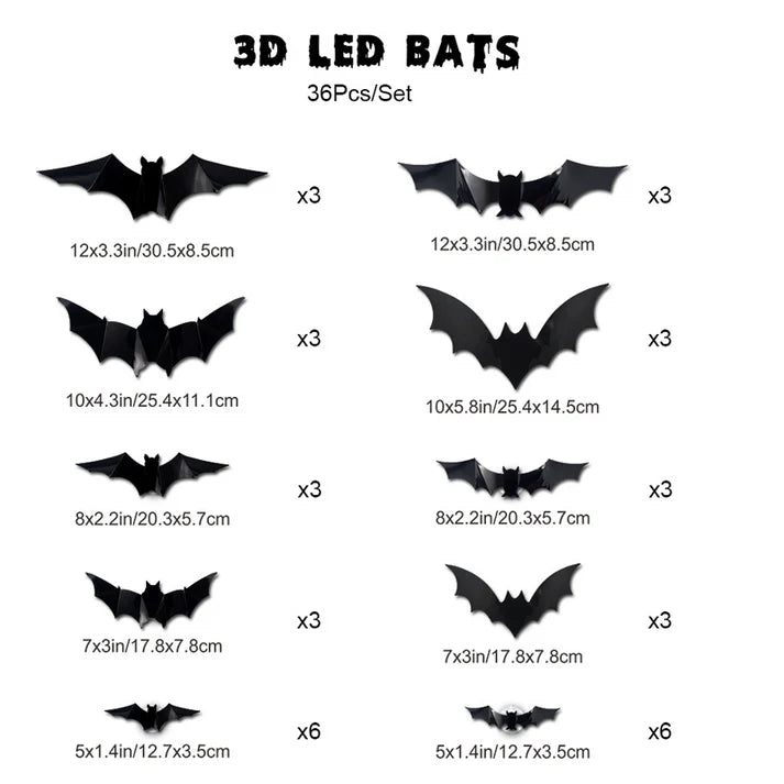 Halloween Special Offer: 50% Off 🔥3D Bat-Shaped LED Decorations