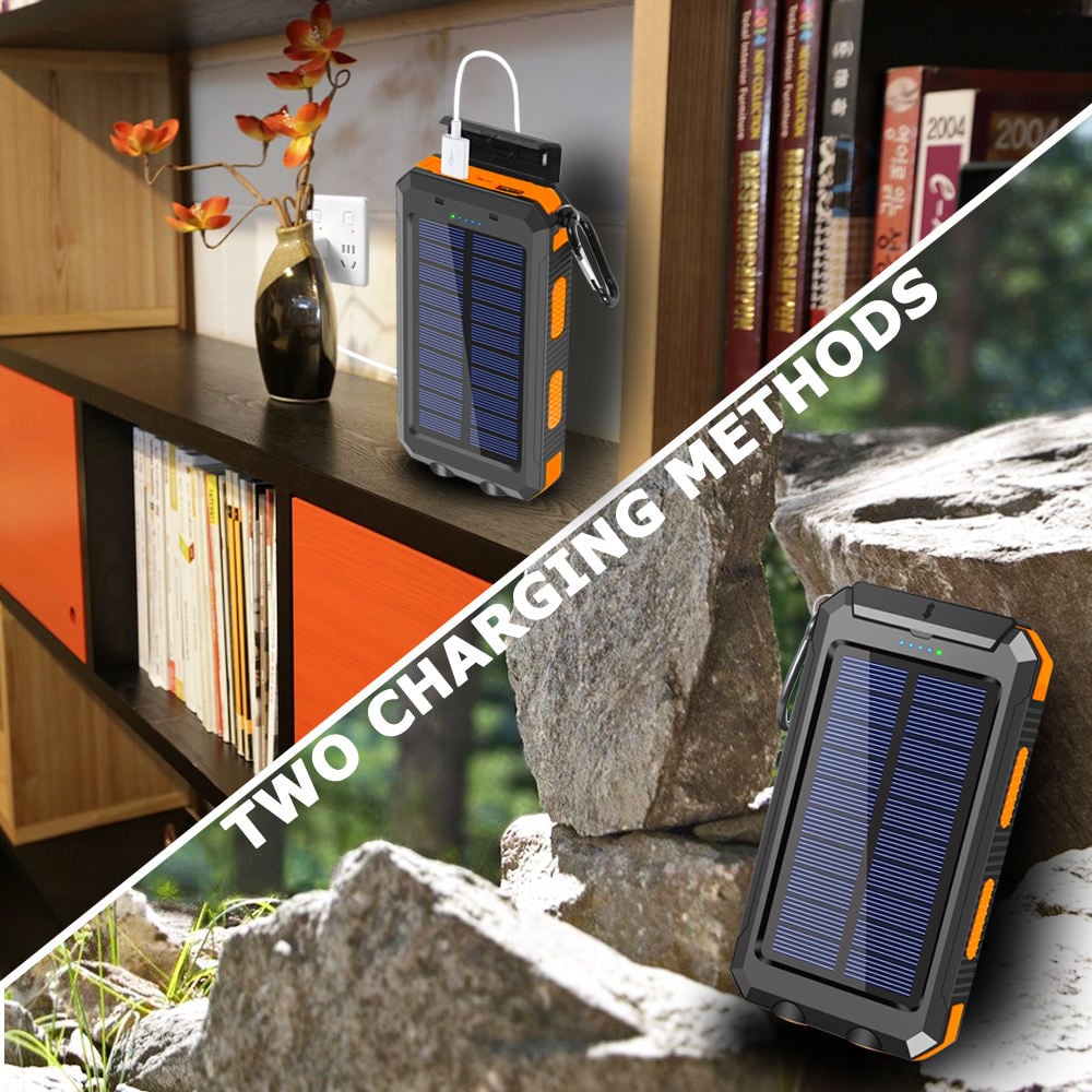 ✨Hot Seller | Portable Solar Power Bank with Built-in Adventure Light & Long-Lasting Battery Life