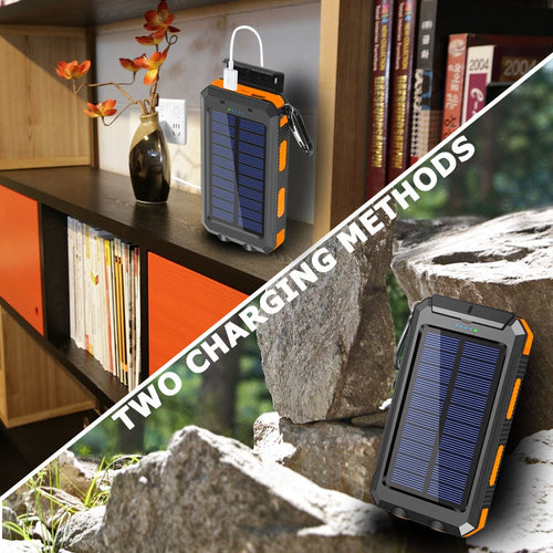 ✨Hot Seller | Portable Solar Power Bank with Built-in Adventure Light & Long-Lasting Battery Life