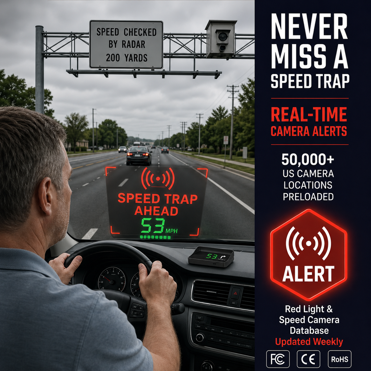 🚗 Half-price offer for the first 50 customers 🔥 Car Head-Up Display (HUD) GPS Digital Speedometer
