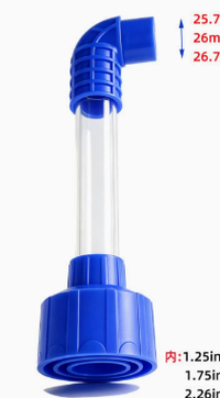 Blue transparent tube+Grey flexible hose