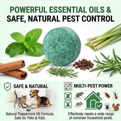 🟢 Natural Peppermint Rodent Repellent Tablets