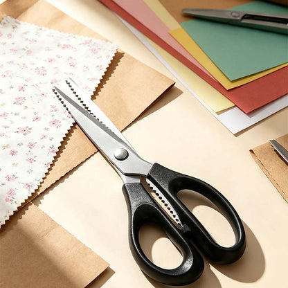 ✂️ Serrated Stainless Steel Scissors ✨The Ideal Choice for DIY Crafts