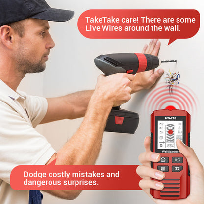 🔥53% off single purchases! Additional discounts for multiple purchases! 🔥 German-engineered 5-in-1 wall detector: One-click access to internal pipes and steel reinforcement within walls.