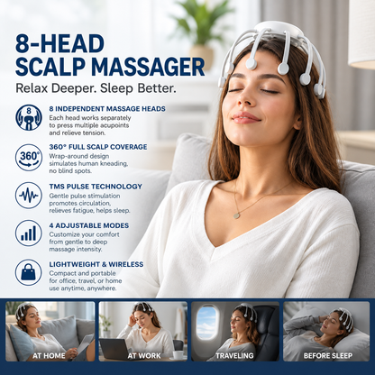🐙Free Delivery💆‍♂️ Intelligent Octopus Head Massager🔋