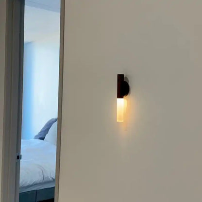 Wall Sconce Smart LED Wooden Sensor Light: Rechargeable Magnetic