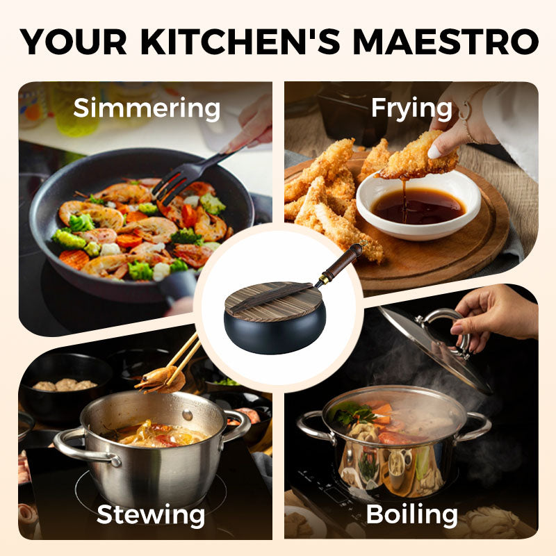 🍳🔥 Healthy Uncoated Iron Pot | Professional-Grade Iron Cookware, No Harmful Coating