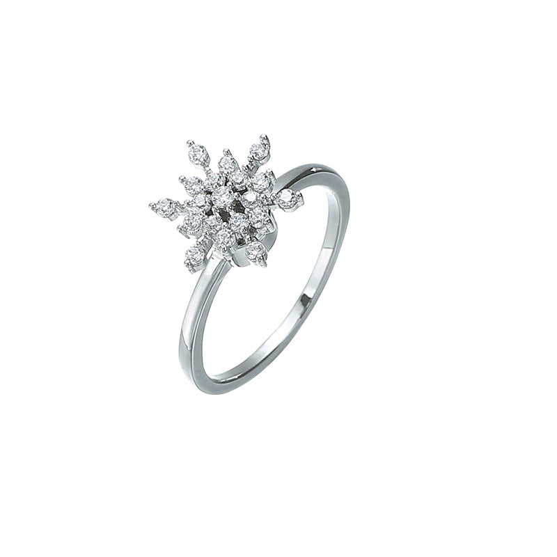 🔥Limited-time 50% off - Rotatable snowflake ring