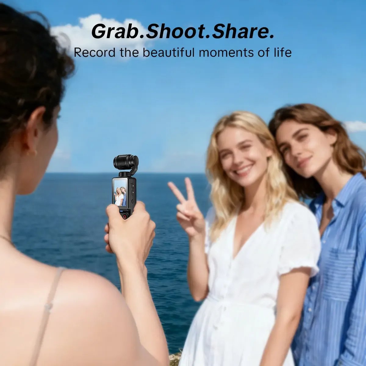 🎥 Upgraded Vlog Camera – 180° Rotating Lens, Full-Body Video Recorder