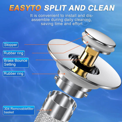 🔥Limited-time 50% off, stainless steel odor-proof bathroom sink stopper