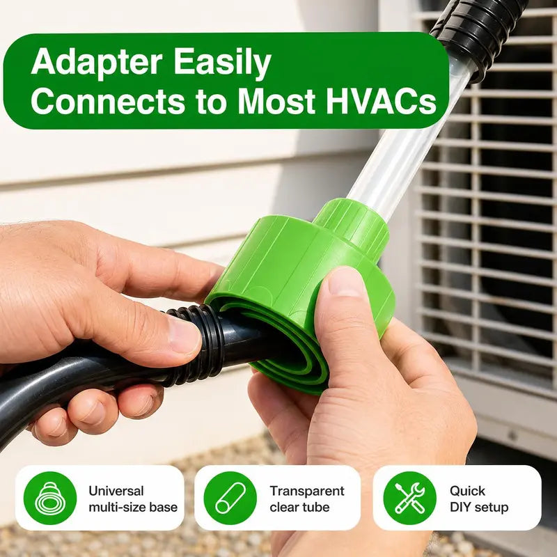 🔧50% off Universal AC Drain Line Cleaner Adapter 💨 Wet/Dry Vacuum Attachment for HVAC Condensate Drain Pipes | Clear-View PVC Unclogger Tool for Fast Clog Removal & Debris Evacuation