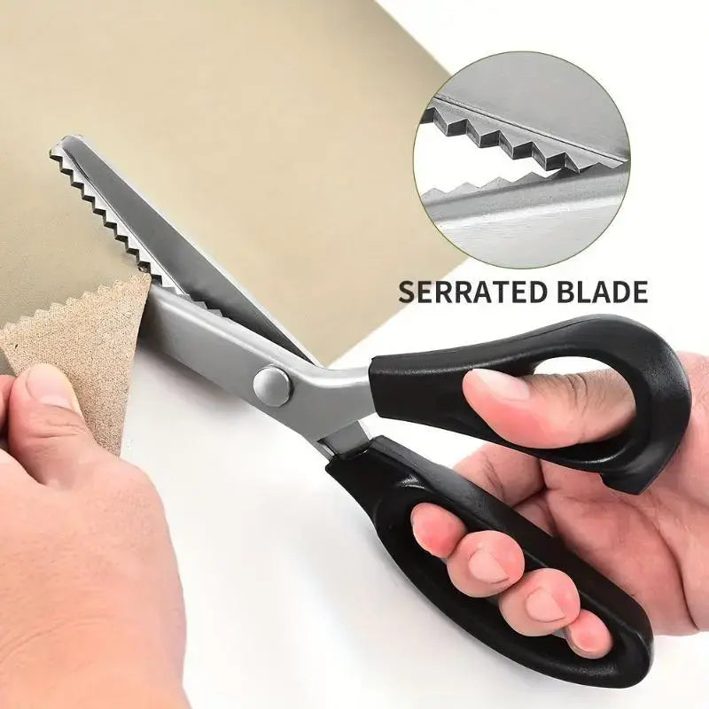 ✂️ Serrated Stainless Steel Scissors ✨The Ideal Choice for DIY Crafts