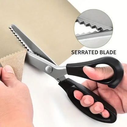 ✂️ Serrated Stainless Steel Scissors ✨The Ideal Choice for DIY Crafts