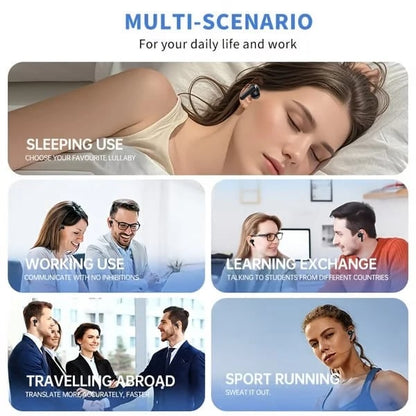 🎁🔥Wireless Bluetooth translation earbuds with LED display (compatible with iOS and Android devices)