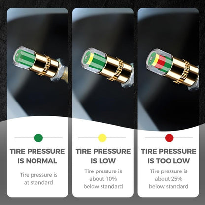 3-Color Tire Pressure Alert Caps (4-pack)