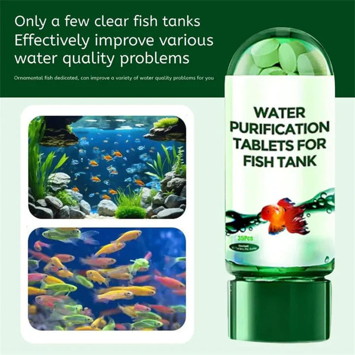 50% off, limited-time offer! Aquarium purification tablets (140 tablets) – safe for all fish | Use 1 to 4 tablets per 10 liters of water