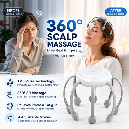 🐙Free Delivery💆‍♂️ Intelligent Octopus Head Massager🔋