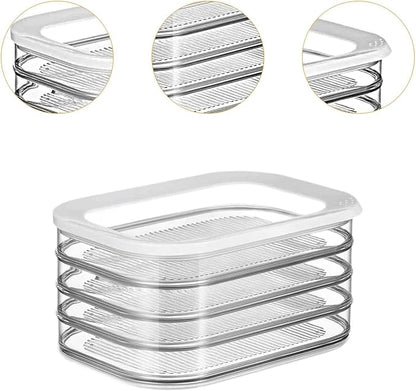 🥓 Keep sliced ham, cheese fresh! Fridge deli meat organizer, stackable airtight design