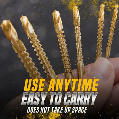 🛠️ LIMITED-TIME 50% OFF! ✨ Twist Drill Bit Set – Titanium-Coated, Serrated, Multi-Material 🔩