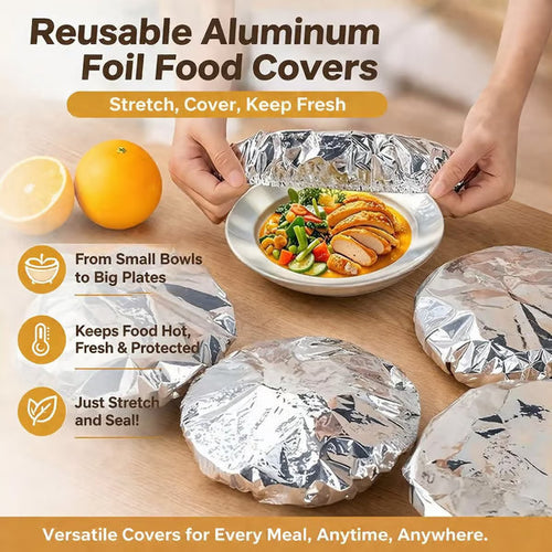 🔥Reusable Insulated Aluminum Foil Food Covers – Keep Food Warm, Fresh & Protected