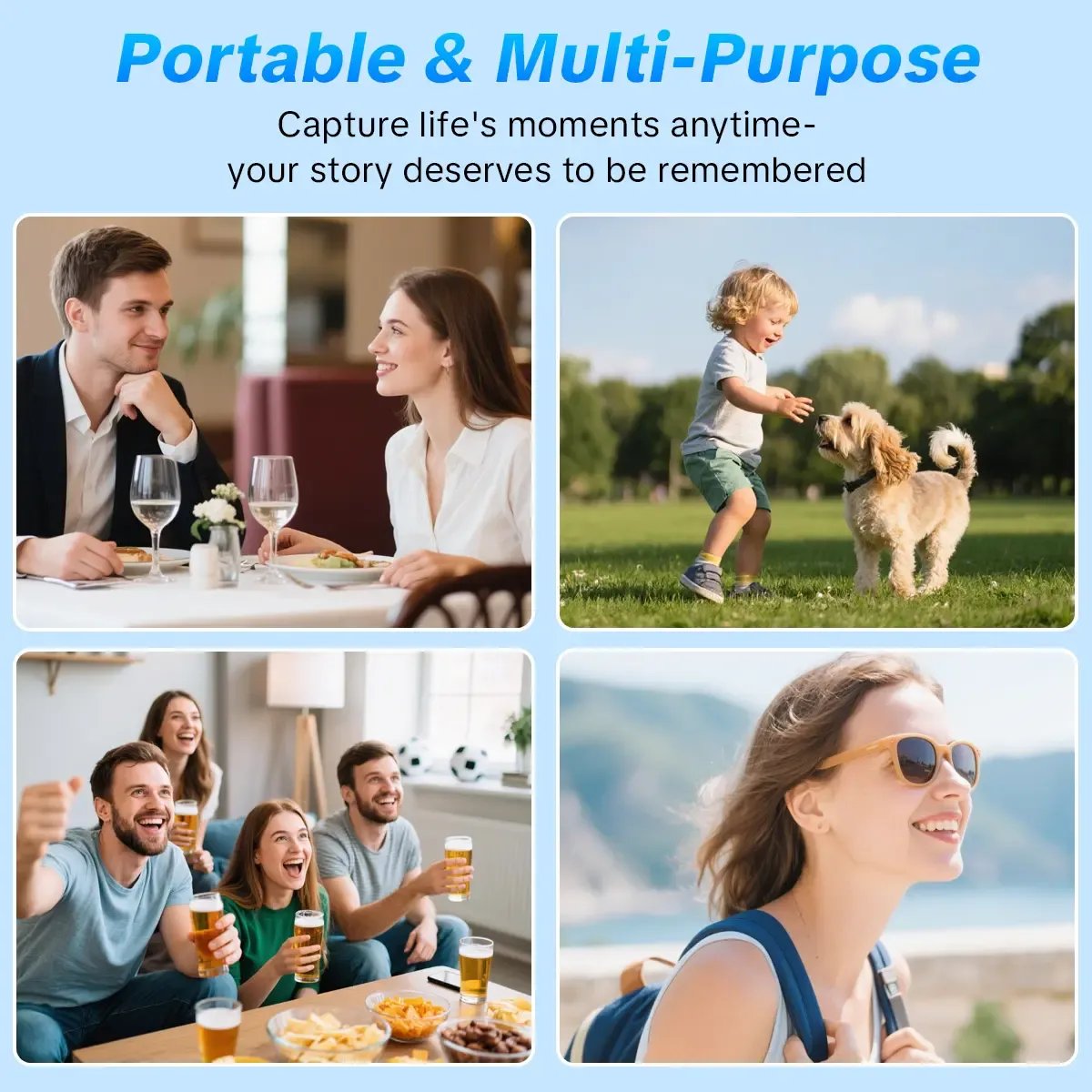 🎥 Upgraded Vlog Camera – 180° Rotating Lens, Full-Body Video Recorder