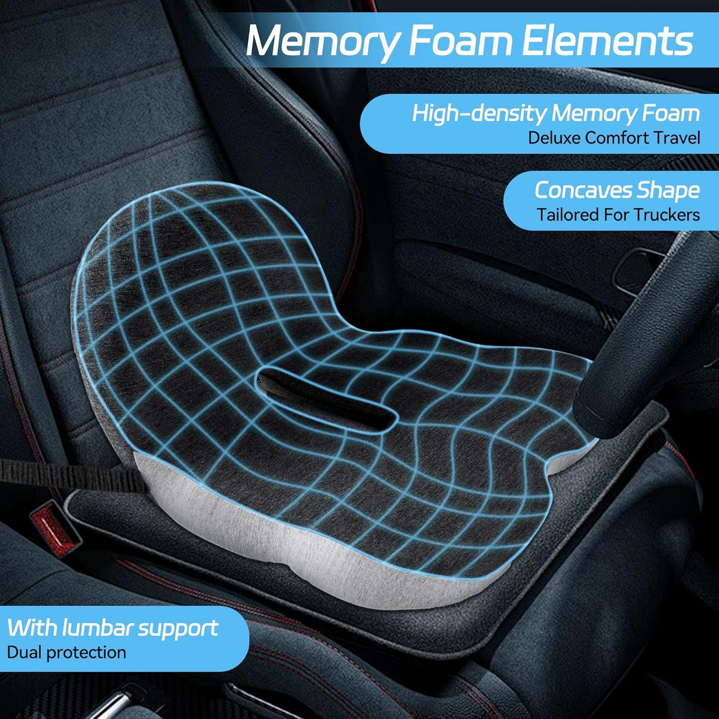 🔥2026 New 🛡️ Non-slip memory foam car and office seat cushions