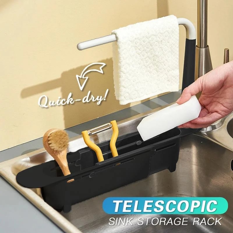 🔥Limited Time 50% OFF Buy one get one free🔥Updated Telescopic Sink Storage Rack
