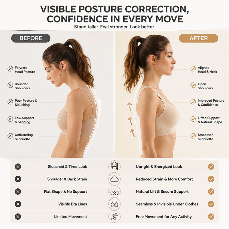 💥Buy One, Get One Free💕Women’s Posture Correcting Back-Smoothing Sports Bra with Front Closure