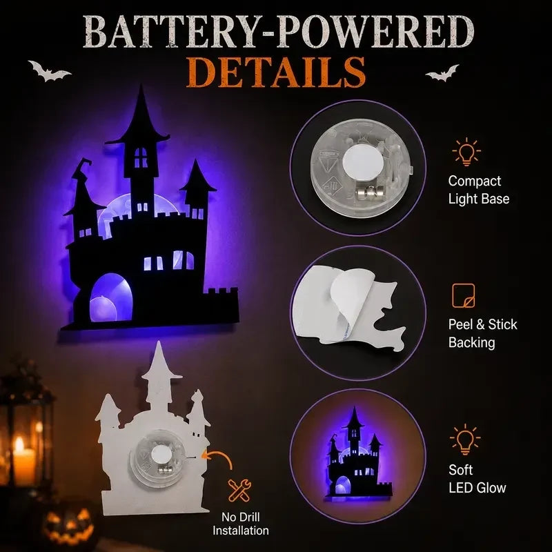 🎃 50% OFF Halloween LED Wall Light Stickers 👻 Peel & Stick Spooky Decor