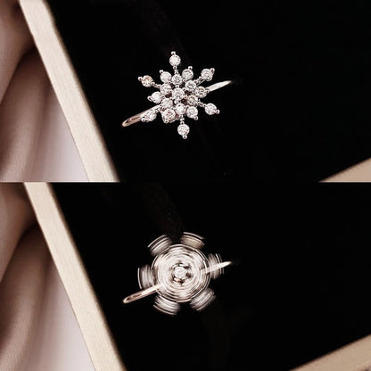 🔥Limited-time 50% off - Rotatable snowflake ring