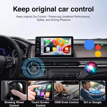 2-in-1 Wireless CarPlay & Android AutoAdapter: No More Plugging In