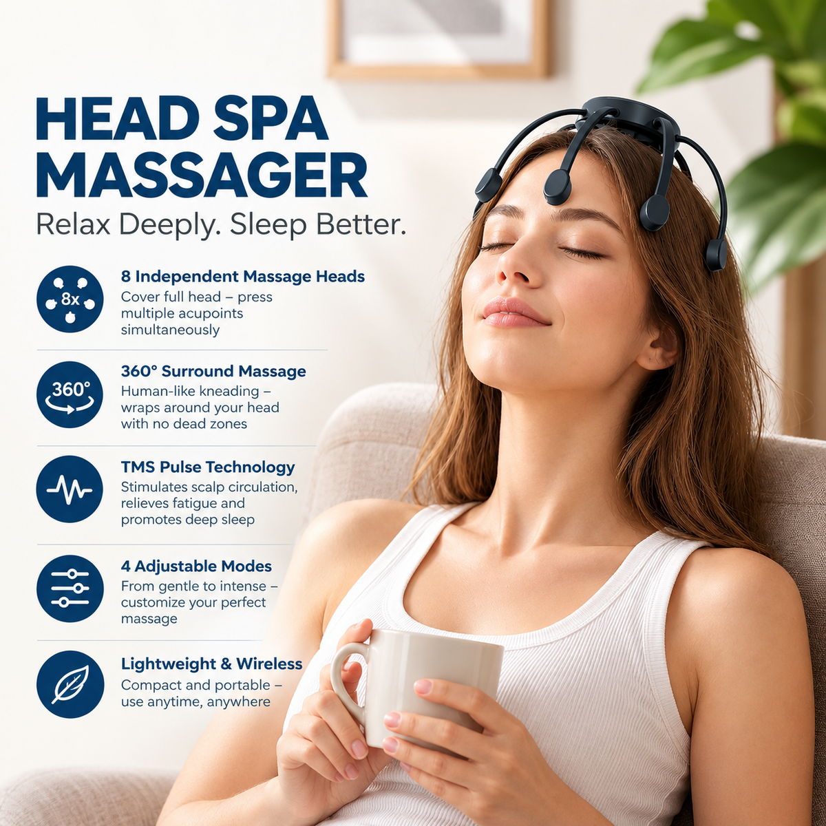 🐙Free Delivery💆‍♂️ Intelligent Octopus Head Massager🔋