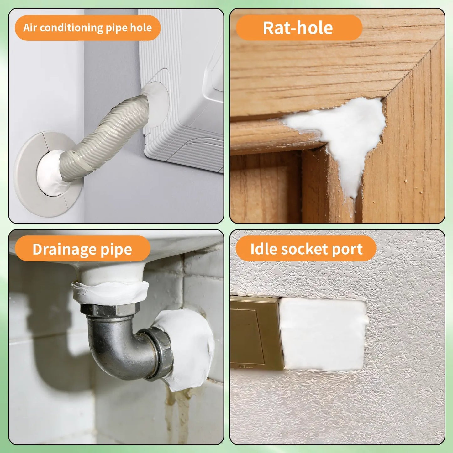 🔥10Pcs Professional Sealant Clay - Waterproof & Anti-Insect Wall Hole Filler Mud