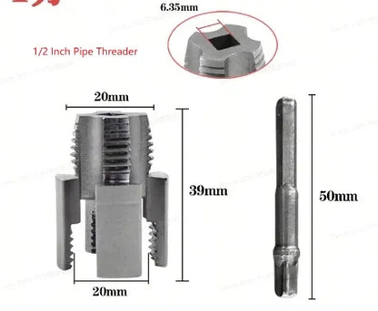 Integrated Internal & External Pipe Threading Tool