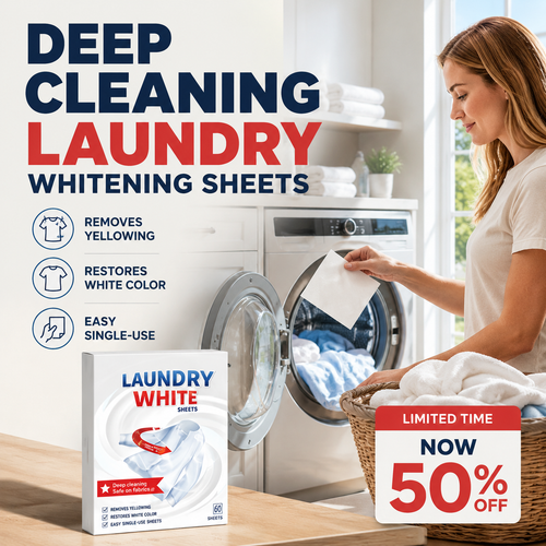 🔥Limited-time 50% off offer💥 Deep cleaning, powerful stain removal, and whitening laundry detergent sheets ✨