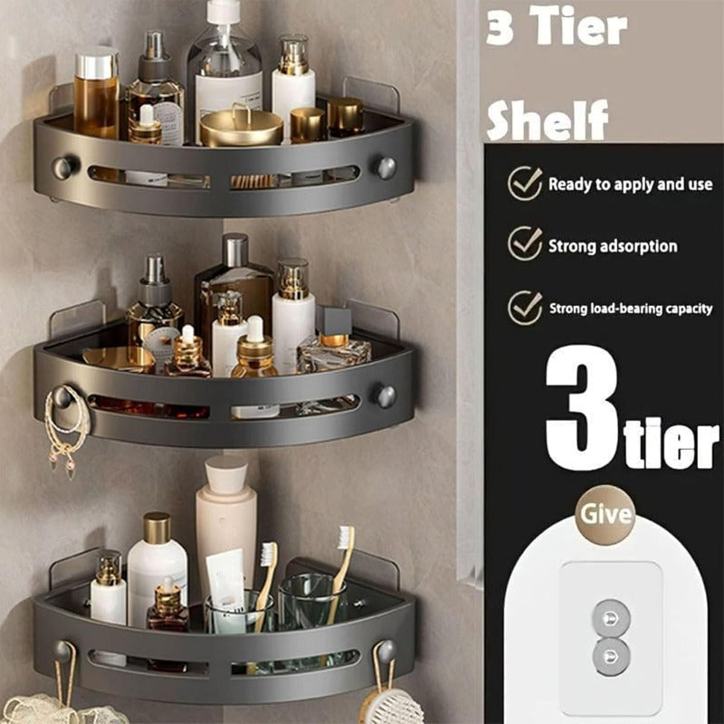 🌟Best-Seller | A Household Essential | Drill-Free Triangular Shower Shelf